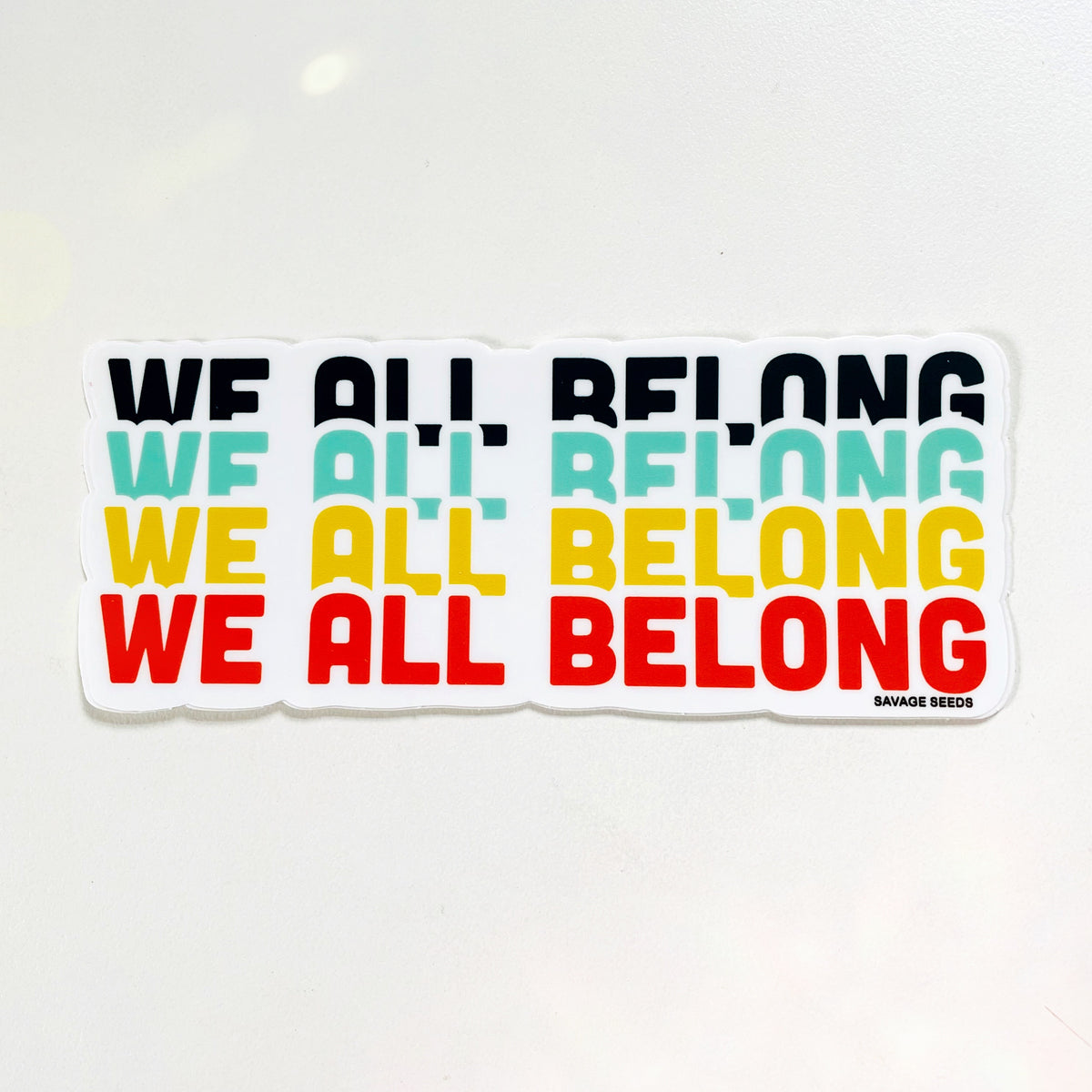 WE ALL BELONG - Die Cut Vinyl Stickers – Savage Seeds Inc.