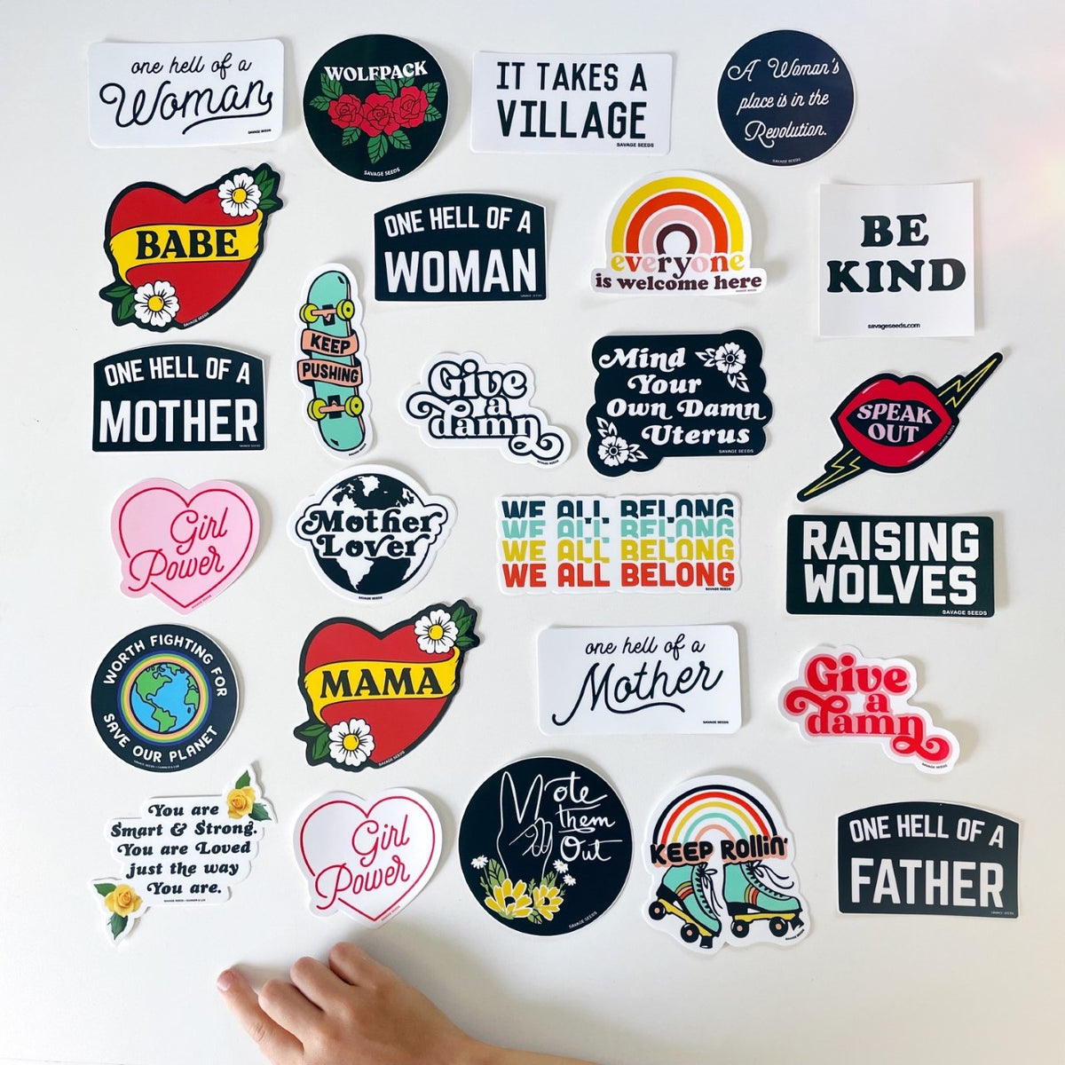 WE ALL BELONG - Die Cut Vinyl Stickers – Savage Seeds Inc.