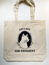 CAT LADY FOR PRESIDENT - Canvas Tote Bags