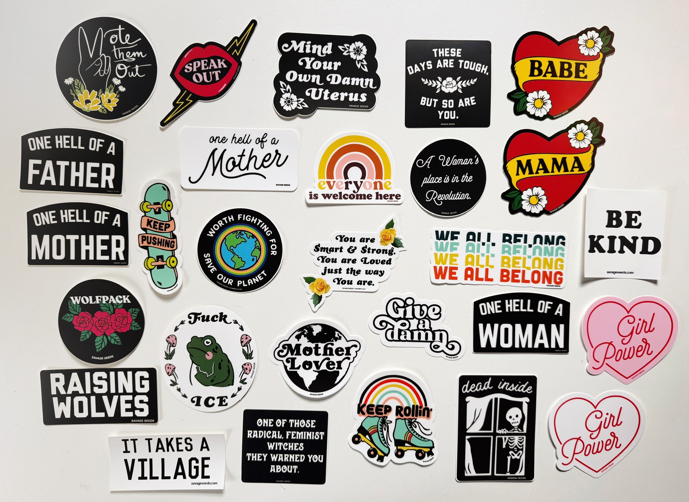 EVERYONE IS WELCOME HERE - Die Cut Vinyl Stickers – Savage Seeds Inc.