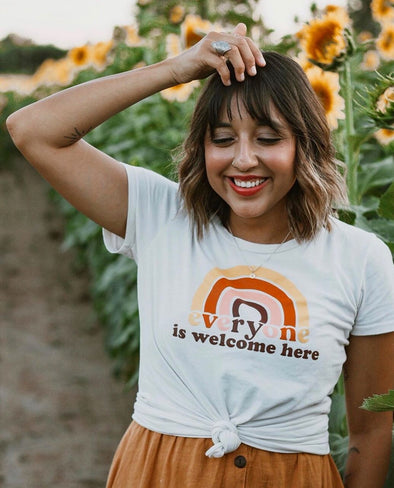 EVERYONE IS WELCOME HERE - WOMEN'S - FULL AND POCKET PRINT