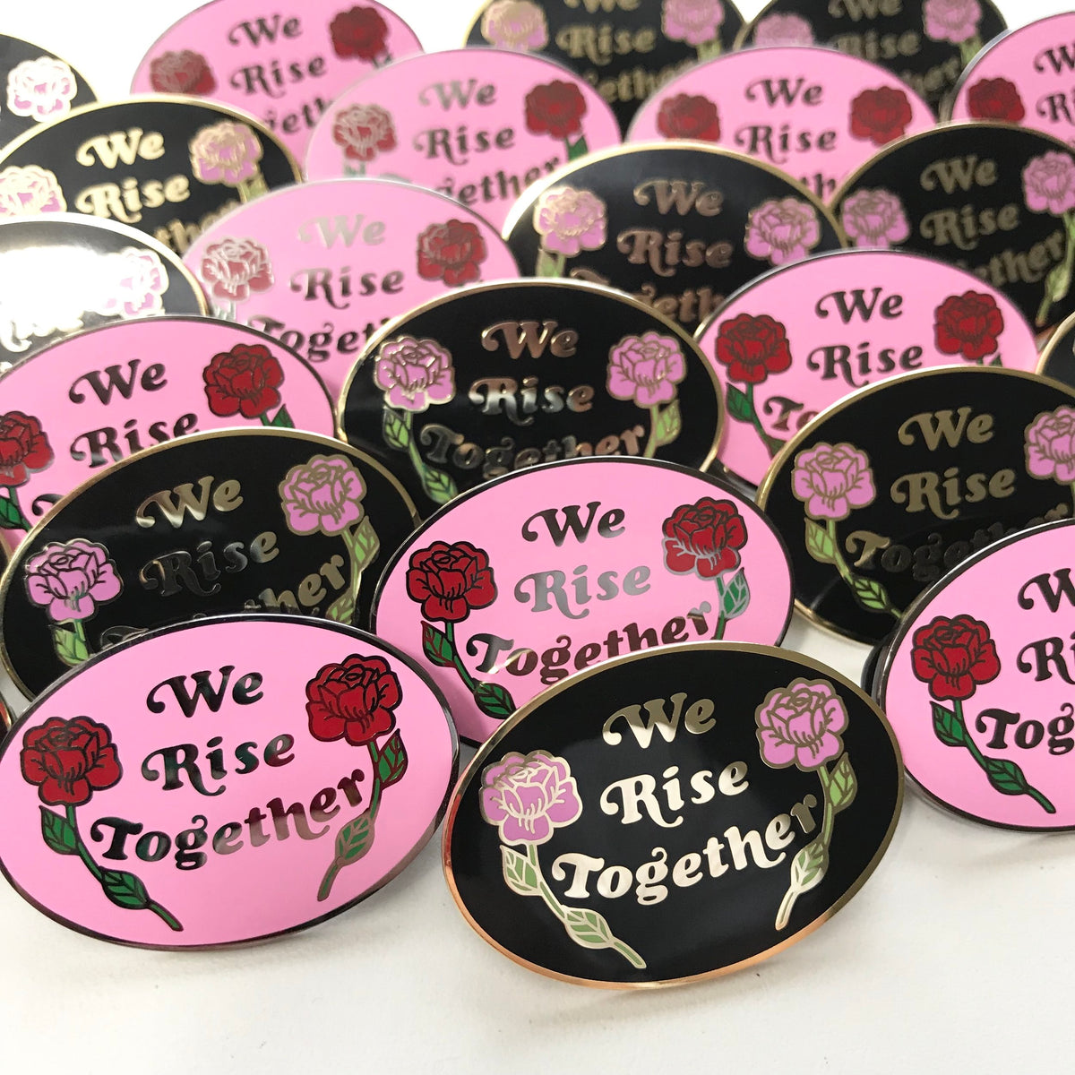 WE RISE TOGETHER - HARD ENAMEL PINS – Savage Seeds Inc.