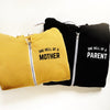 ONE HELL OF A MOTHER / WOMAN / FATHER / PARENT - BOLD FONT - HOODED FLEECE SWEATSHIRT